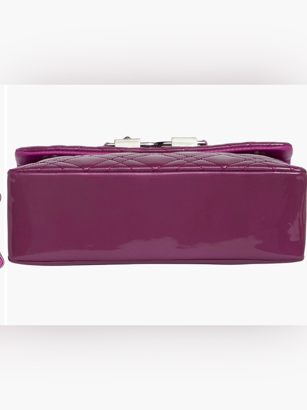 Kurt Geiger Quilted Patent Shoulder Bag in Medium Purple - Picture 4 of 6